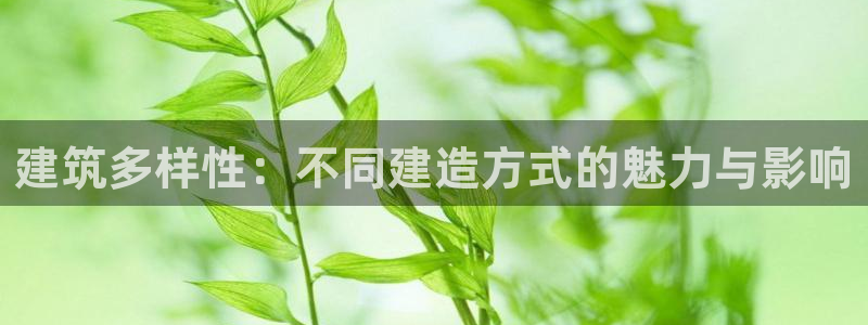 安信12注册代理：建筑多样性：不同建造方式的魅力与影响