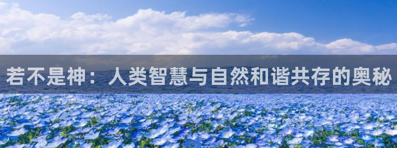 安信12娱乐开户：若不是神：人类智慧与自然和谐共存的奥秘