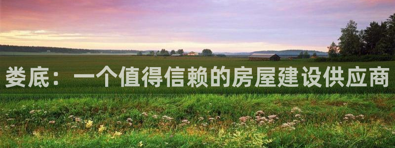 安信12招商：娄底：一个值得信赖的房屋建设供应商