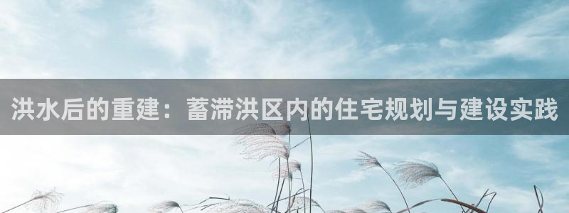 12月安信推荐：洪水后的重建：蓄滞洪区内的住宅规划与建设实践