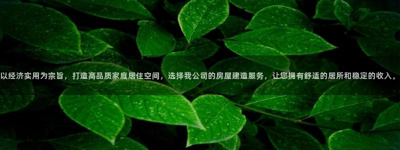 安信12娱乐登录网页：以经济实用为宗旨，打造高品质家庭居住空间，选择我公司的房屋建造服务，让您拥有舒
